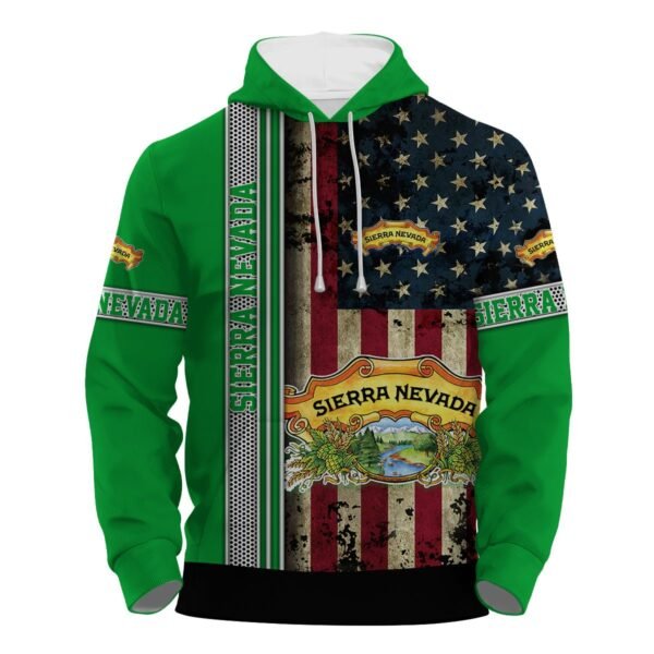 Sierra Nevada Stainless Steel American Flag Hoodie & Zip Hoodie