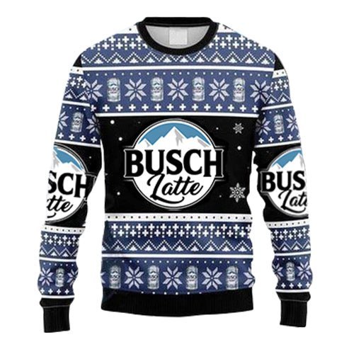 Snowflakes Busch Latte Christmas Ugly Sweater