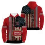 Stella Artois Stainless Steel American Flag Hoodie & Zip Hoodie