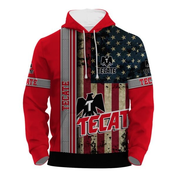 Tecate Stainless Steel American Flag Hoodie & Zip Hoodie
