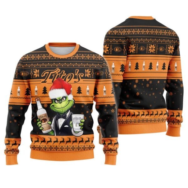 Tito's Grinch Christmas Ugly Sweater
