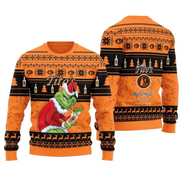 Tito's Santa Grinch Ugly Sweater