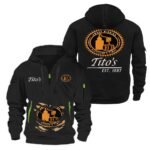 Tito's Scratches Marks Quarter Zip Hooded Sweatshirt
