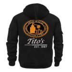 Tito's Scratches Marks Quarter Zip Hooded Sweatshirt