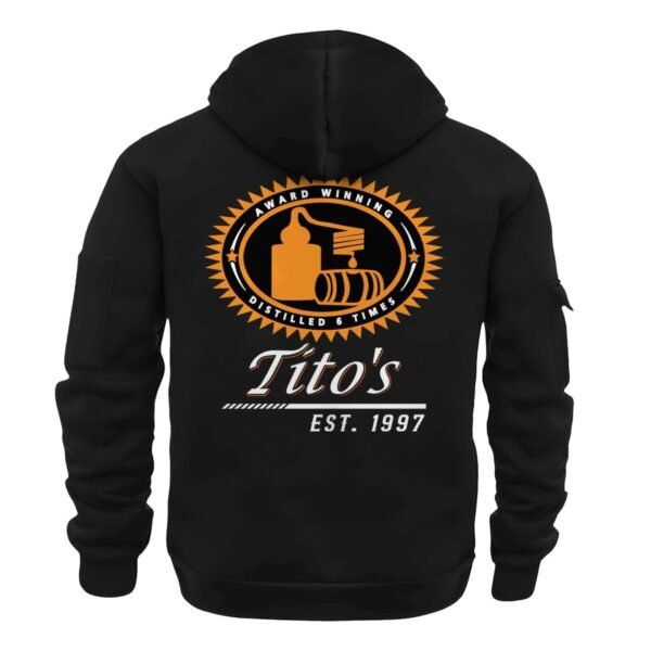 Tito's Scratches Marks Quarter Zip Hooded Sweatshirt