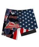 Tropical America Budweiser Compression Liner Swim Trunks