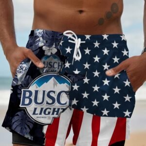 Tropical America Busch Light Compression Liner Swim Trunks - Flexiquor.com