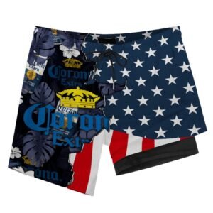 Tropical America Corona Extra Compression Liner Swim Trunks