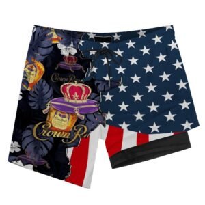 Tropical America Crown Royal Compression Liner Swim Trunks