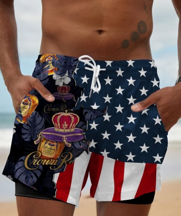 Tropical America Crown Royal Compression Liner Swim Trunks