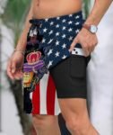 Tropical America Crown Royal Compression Liner Swim Trunks