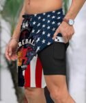 Tropical America Fireball Compression Liner Swim Trunks