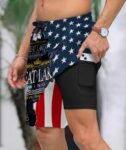 Tropical America Great Lakes Compression Liner Swim Trunks