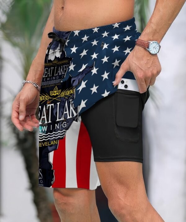 Tropical America Great Lakes Compression Liner Swim Trunks