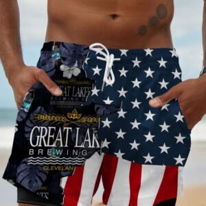 Tropical America Great Lakes Compression Liner Swim Trunks