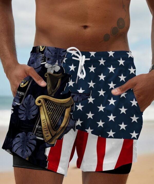 Tropical America Guinness Compression Liner Swim Trunks