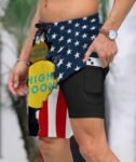 Tropical America High Noon Compression Liner Swim Trunks