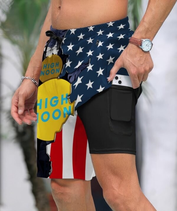 Tropical America High Noon Compression Liner Swim Trunks