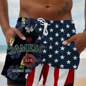 Tropical America Jameson Compression Liner Swim Trunks