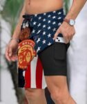Tropical America New Belgium Compression Liner Swim Trunks