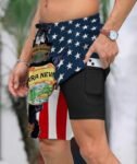 Tropical America Stella Artois Compression Liner Swim Trunks