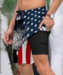 Tropical America White Claw Compression Liner Swim Trunks