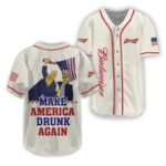 Trump Make American Drunk Budweiser Again Baseball Jersey
