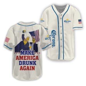 Trump Make American Drunk Corona Extra Again Baseball Jersey