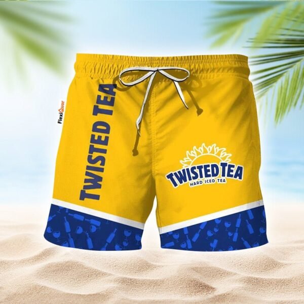 Twisted Tea Glass Bottle Dot Swim Trunks