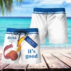 Let's Drink Michelob Ultra Swim Trunks