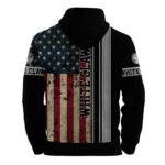 White Claw Stainless Steel American Flag Hoodie & Zip Hoodie