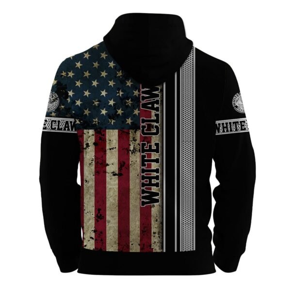 White Claw Stainless Steel American Flag Hoodie & Zip Hoodie