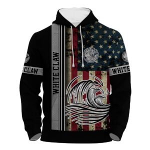 White Claw Stainless Steel American Flag Hoodie & Zip Hoodie - Flexiquor.com
