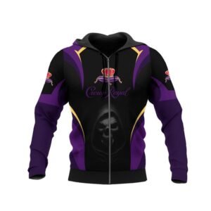 Black Skull Crown Royal Whisky Hoodie & Zip Hoodie