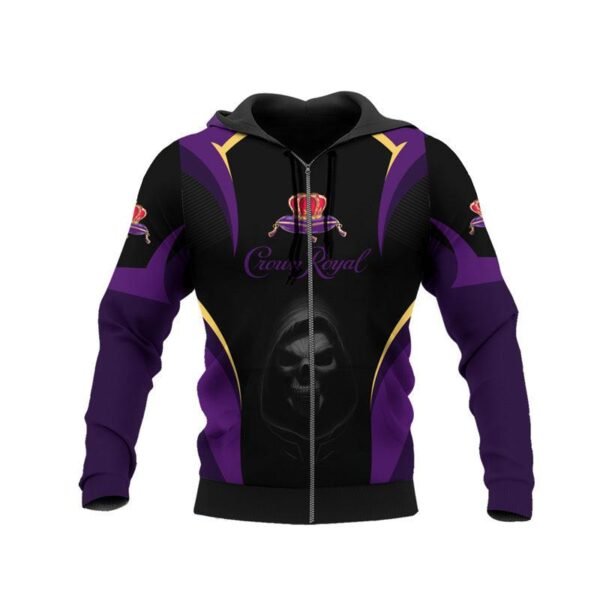 Black Skull Crown Royal Whisky Hoodie & Zip Hoodie
