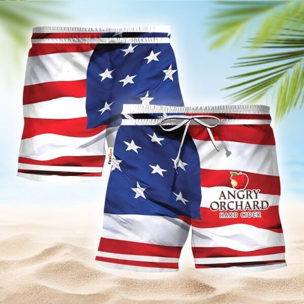 Angry Orchard Fourth Of July Swim Trunks
