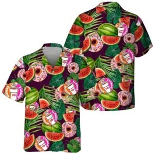 Dunkin' Donuts Watermelon Hawaiian Shirt