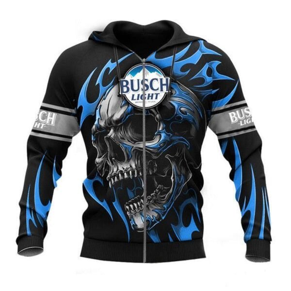 Basic Skull Busch Light Hoodie