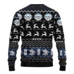 Black Busch Beer Christmas Ugly Sweater
