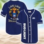 Bud Light Live Like A King Baseball Jersey