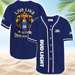 Bud Light Live Like A King Baseball Jersey
