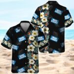 Bud Light Half Flower Side Hawaiian Shirt