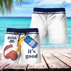 Let's Drink Bud Light Swim Trunks