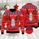 Budweiser Christmas Reindeer Horns Ugly Sweater
