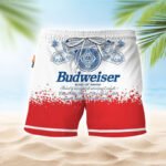 Budweiser Red White Basic Swim Trunks