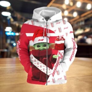 Budweiser Xmas Baby Yoda Hoodie