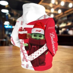 Budweiser Xmas Baby Yoda Hoodie