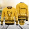 Yellow Bundaberg Reindeer Snowy Christmas Sweater