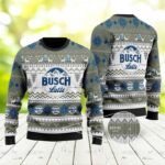 Busch Latte Xmas Snowflakes Grey Ugly Sweater