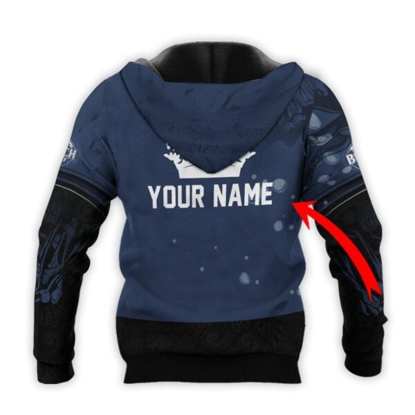 Personalized Busch Light Deer Skull With Mushrooms Hoodie & Zip Hoodie